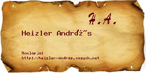 Heizler András névjegykártya